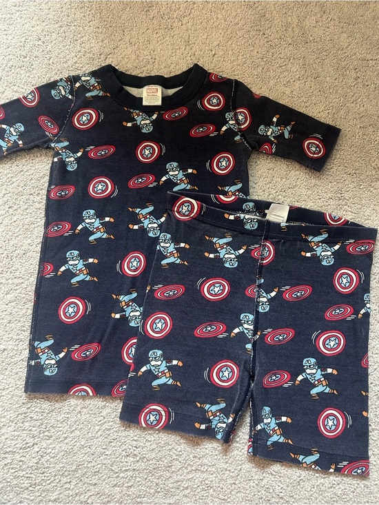 Marvel Other - Hanna Andersson Marvel Captain America short sleeve pajama set size 8